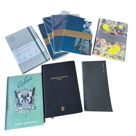 Lot 9 New Unused Journals Planners Christian Lacroix Productivity Stone Paper