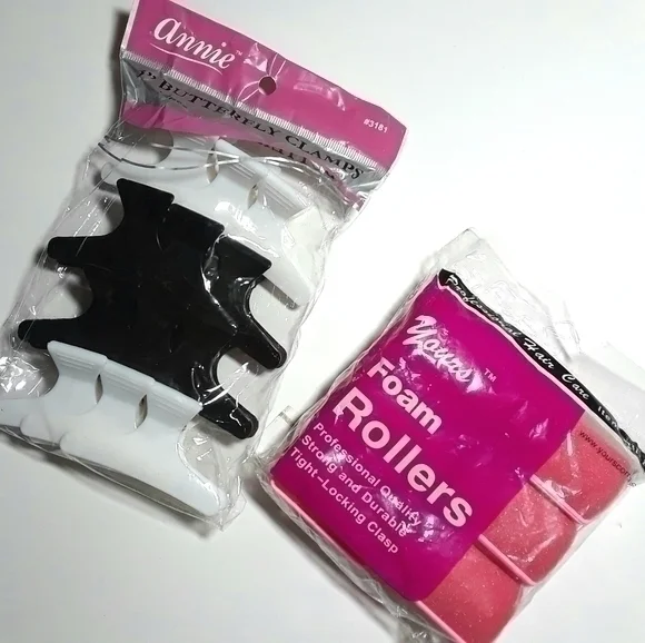 Annie Claw Clips And Vintage Yours Sponge Rollers