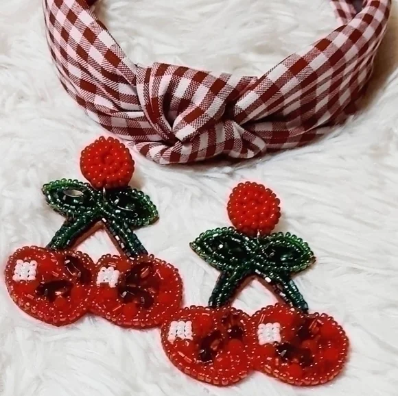 Gingham & Cherries Accessories Bundle