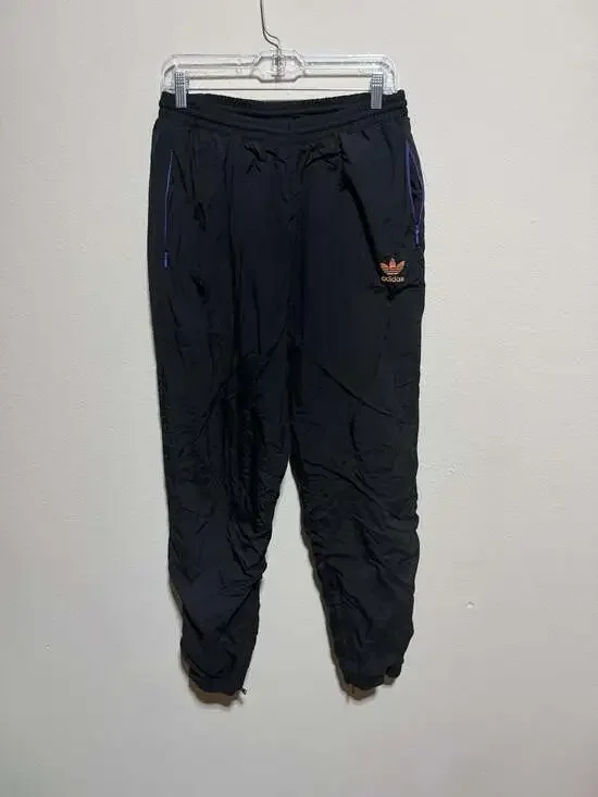Adidas Originals Sportive Trefoil Track Pants Mens Large Black Zip Pocket EJ0951