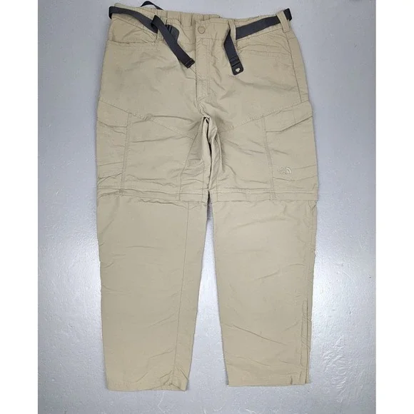 The North Face Paramount Convertible Hiking Pants Mens‎ XL Khaki Cargo Nylon