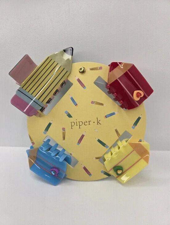 ✨▪️piper K ▪️ Colorful Pencil-Shaped Hair Claw Set of 4