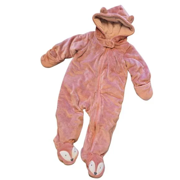 CARTERS Just One You Pink Bunting Footed Winter Snowsuit sz 9m  LIKE NEW