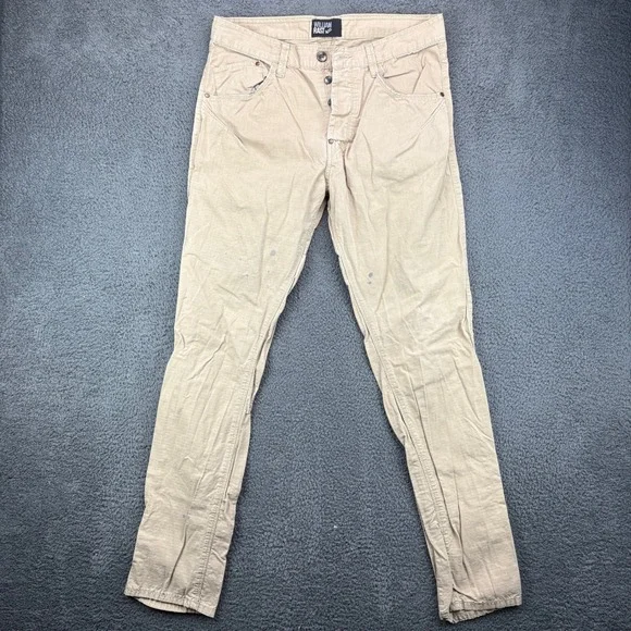 William Rast Mens Khaki Straight Leg Cargo Pants Size‎ 34x34 Cotton
