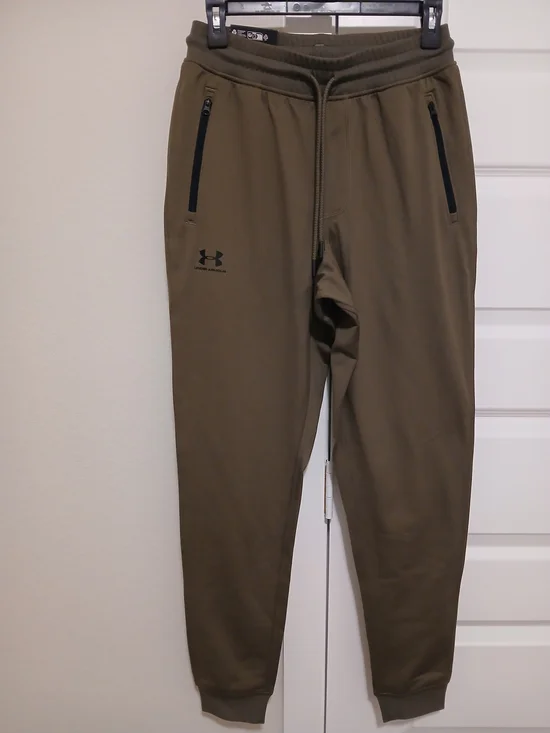 Under Armour Olive Jogger Sweatpants with Black Accents