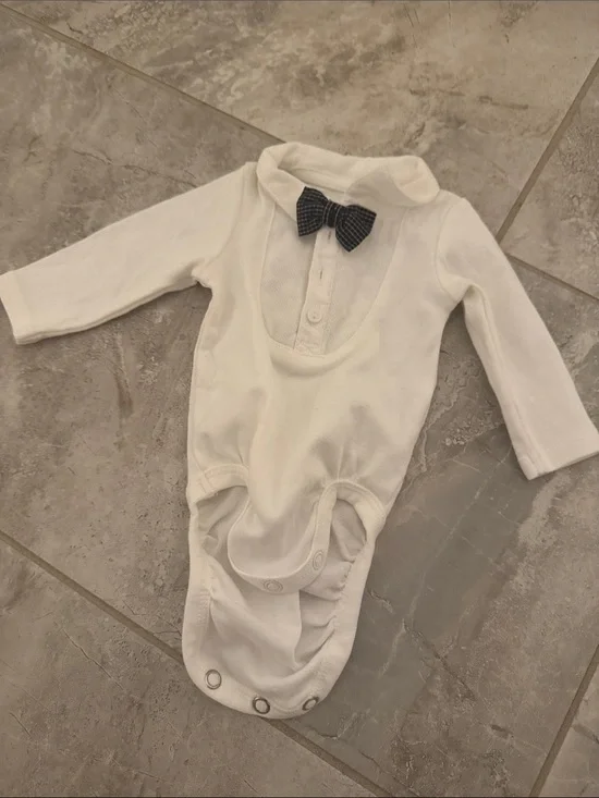 H&M bow tie onesie