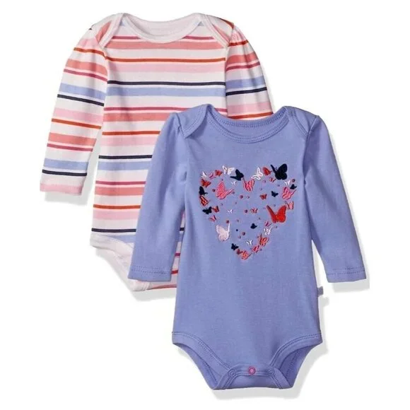 Rosie Pope baby-girl Baby 2 Pack Long Sleeve Bodysuits 6 to 9 Months