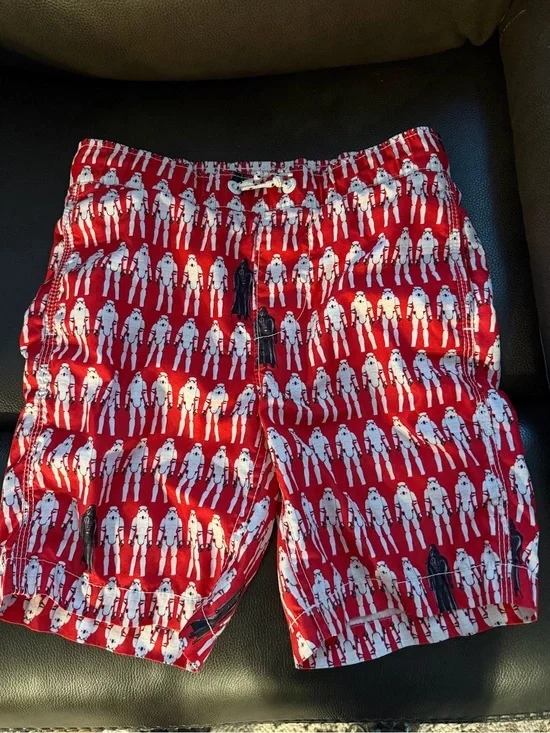 GAP Red Swim Shorts with White Stormtrooper Print