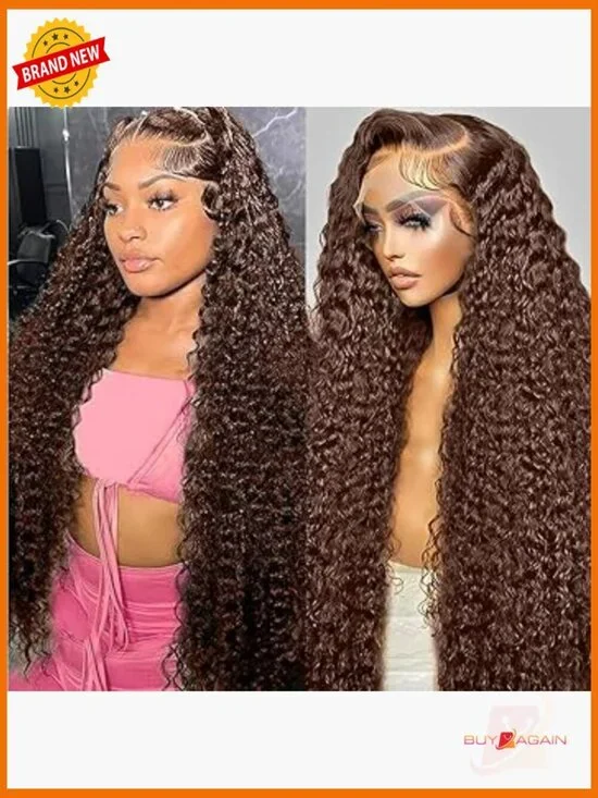 13x6 HD Deep Wave Lace Front Wig Human Hair Pre Plucked 26 Inch