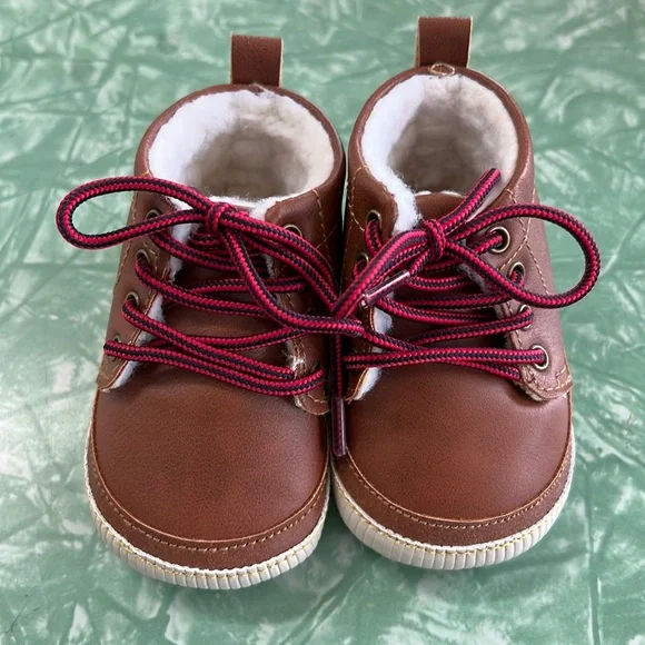 TODDLER BOY SHOE SIZE 0-3 Months‎ Brown Leather DRESS SHOES