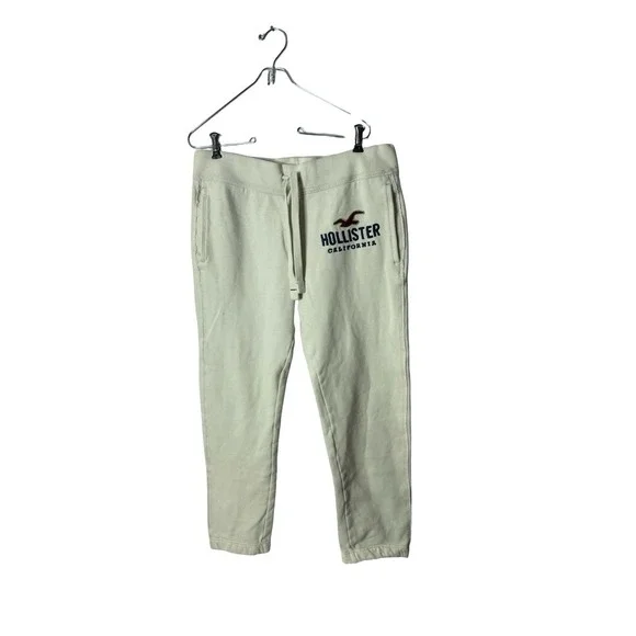 Vintage Y2K Hollister  California White Straight Leg Sweatpants Size‎ M