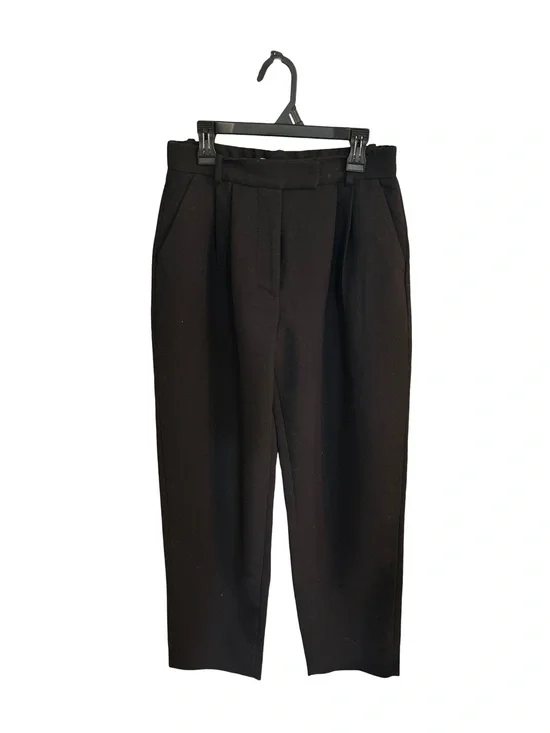 Abercrombie & Fitch Pleated HighRise Tailored Trousers Black S 25 Dark Academia