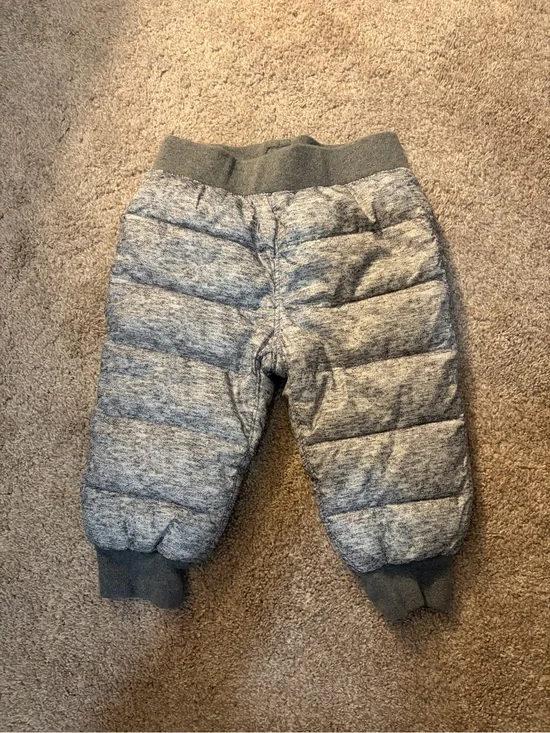 Baby Puffer Grey Winter Pants