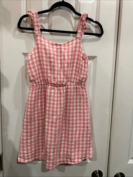 NWOT GAP Pink Gingham Sundress for Girls size 10/12