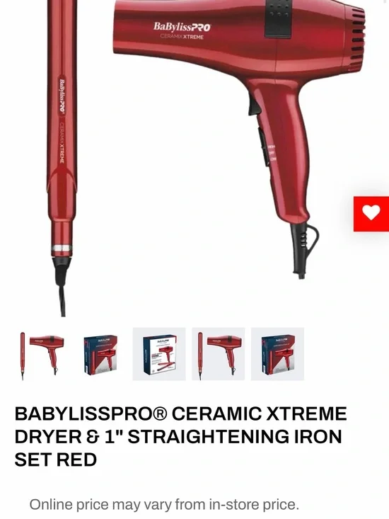 BaBylissPRO Limited Edition Styling Set - Pink Metallic Dryer & 1
