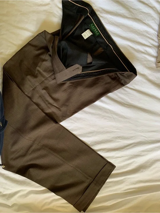 Ralph Lauren Men's Brown Dress Pants - Dark Brown NWOT