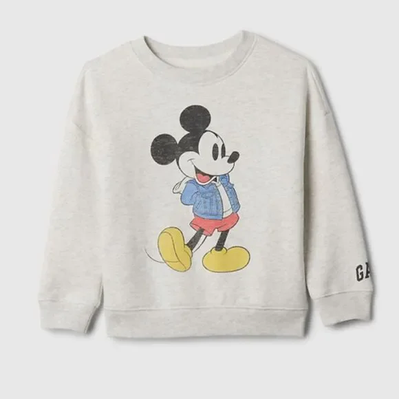 Gap × Disney Baby & Toddler VintageSoft Sweatshirt - 4T - Mickey Mouse