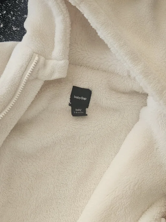 GAP Baby Cream Sherpa Hooded Zip Jacket
