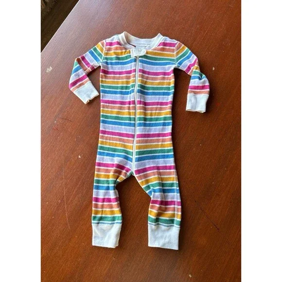 Hanna Andersson Rainbow stripe zippy sleeper