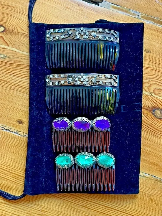 Women's Vintage Hair Comb, Set of Four