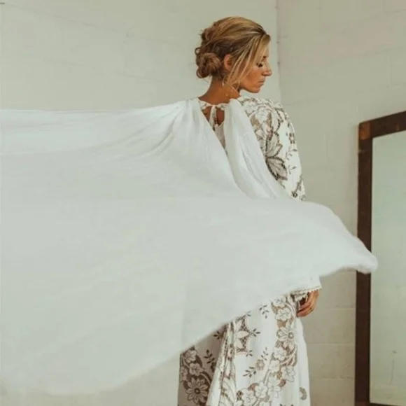 New Handmade Cape Wedding Veil Bridal Bride bridal soft