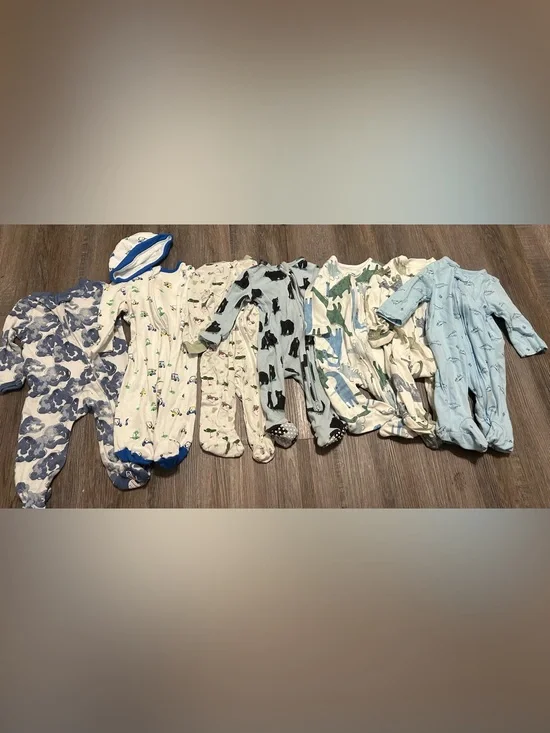 Baby boy footies size 0-3 months