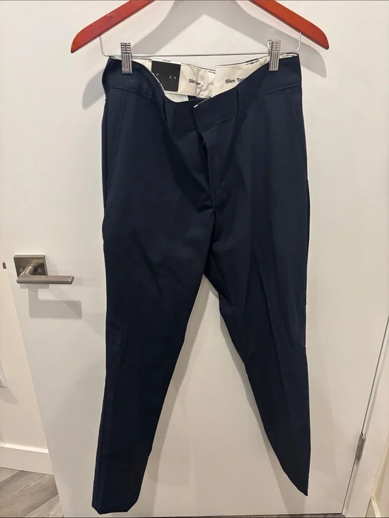 Slim Fit Men's 34x30 Dress Pants - Navy