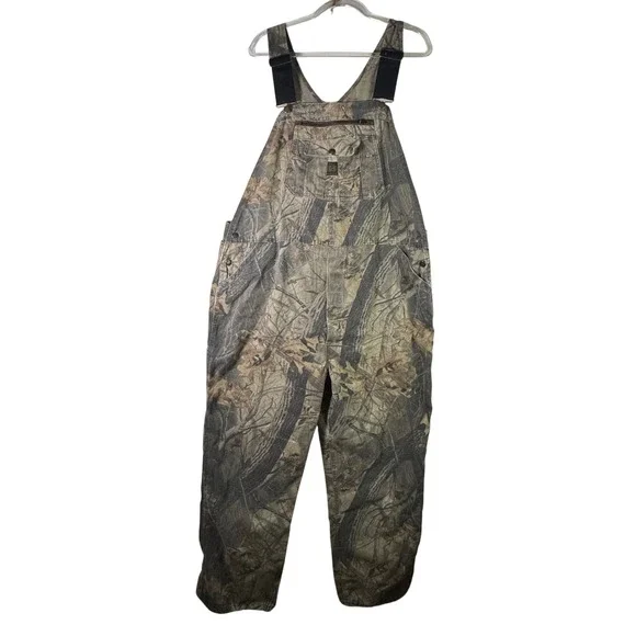 Liberty Overalls Realtree‎ Hardwoods Camo Bibs Cotton Canvas Duck 44 Regular XXL