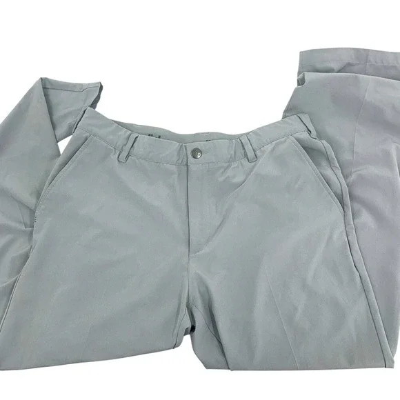 Adidas‎ Ultimate365 Mens Gray Golf Pants 34x32 Stretch Flat Front Trousers