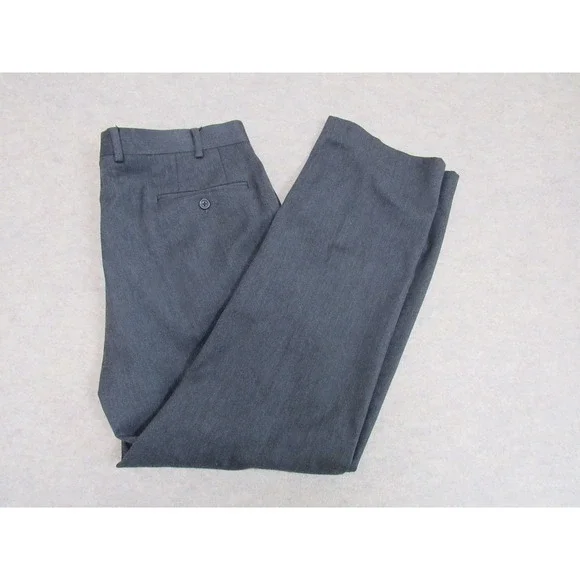 Lauren Ralph Lauren Mens Dress Pants Charcoal Gray Flat Front 36W x 30L Heather