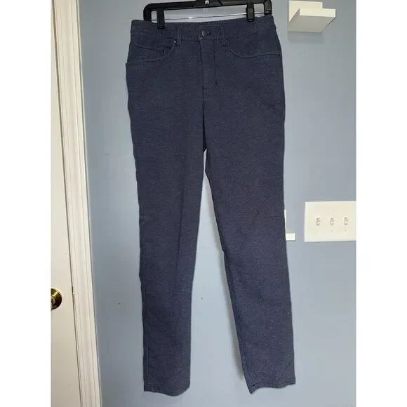 Men's Lululemon ABC Slim Tech Pants in Heathered Blue Canvas | Size 30