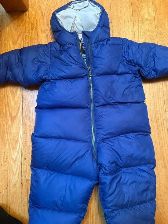 COLMAR Blue Puffer Onesie Cold Weather  Snow Suit with Footsies