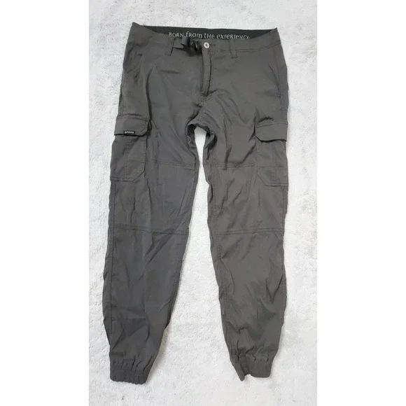 Prana Pants Mens 32x30 Zion Cargo Jogger Hiking Gray Outdoor Hiking Climbing