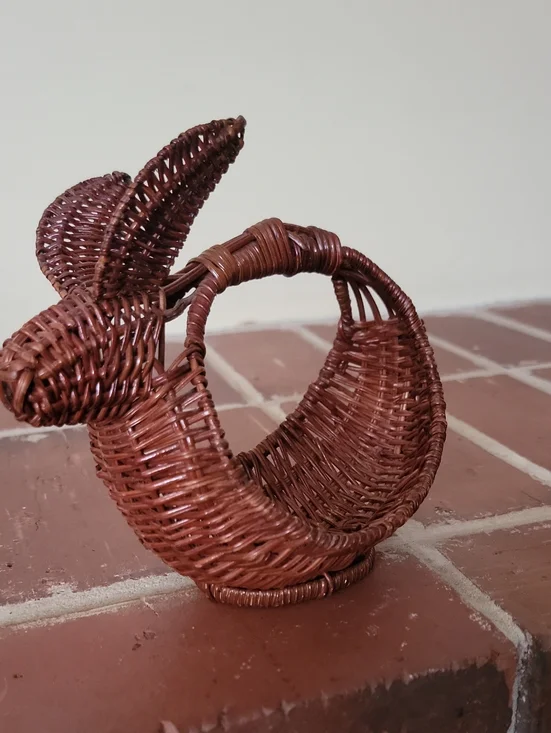 Woven Rabbit Napkin Ring - Brown