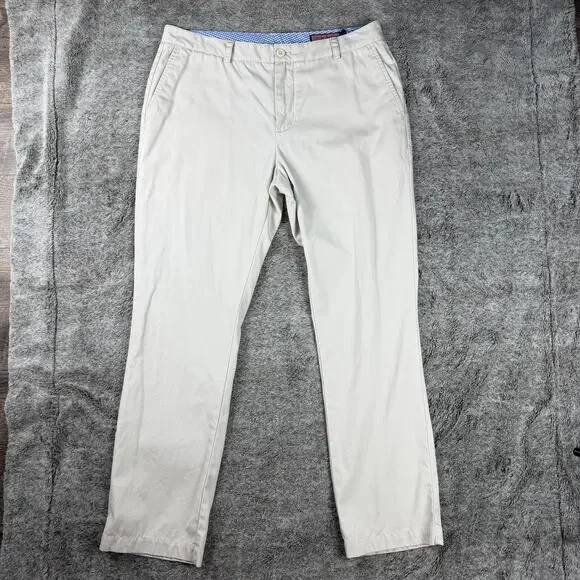 Vineyard Vines Men's Dress Pants 36x32 Off White