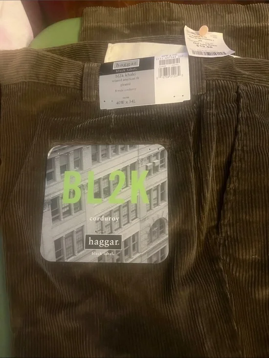 Haggar BL2K Corduroy Men’s Pants in Moss