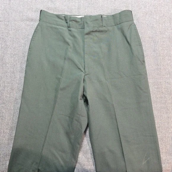 Vintage USA Army Trousers Mens Polyester Wool  AG 344 Class 3 32 x 30 Short