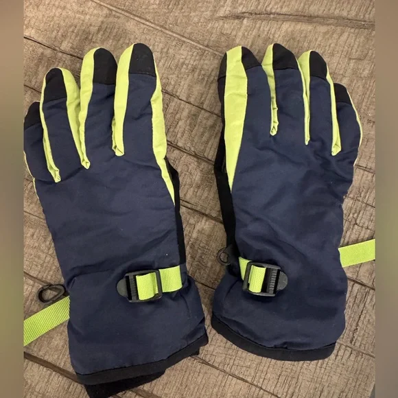 GAP Kids Navy /Black  and Green Gloves Size L