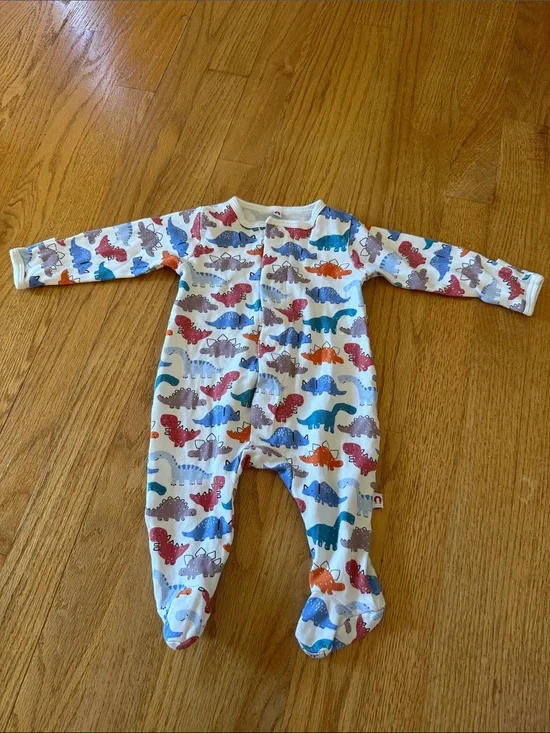 E=mc2 Magnetic Me Cotton Footie Sleeper 0-3 months Dinosaur print