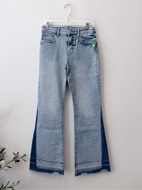 NEW Gap Girls 70’s Flare High Rise Two-Tone Jeans