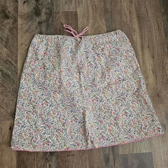 Vintage Gap Floral Mini Skirt Kids 8 Pink Coquette Y2K Ditsy 90s