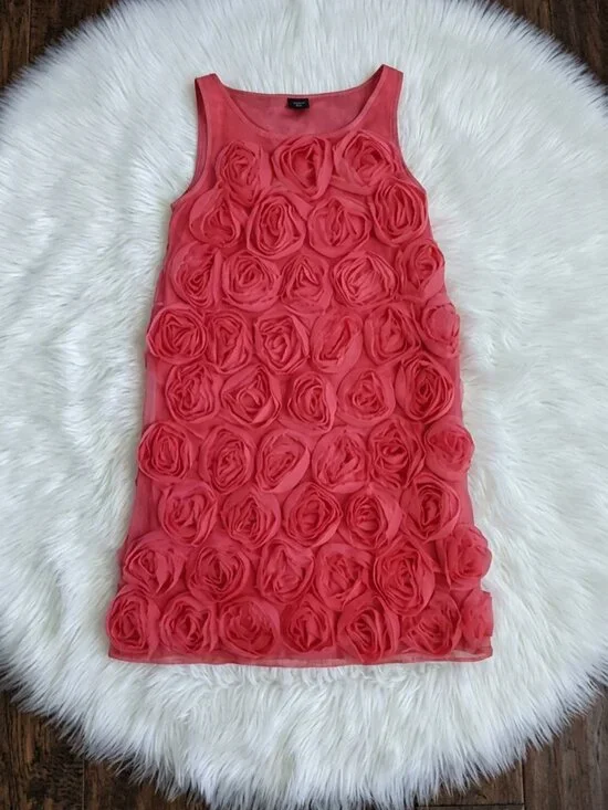 Gap Pink Rosette Dress Size 12 XL