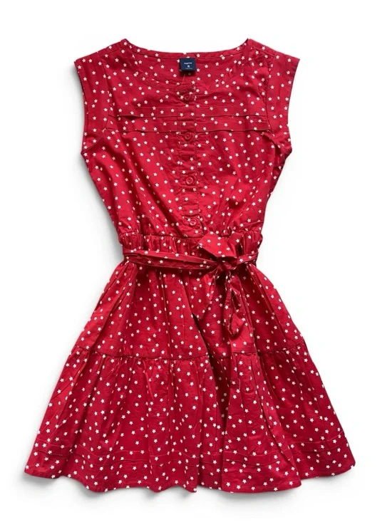 GAP Kids Red Star Print Dress with White Stars