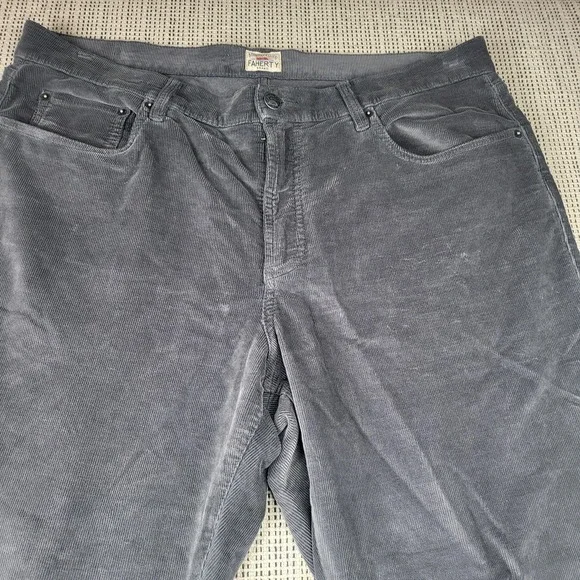 Faherty Pants‎ Mens 36x30 Gray Corduroy Chino Regular Fit Straight Leg Casual