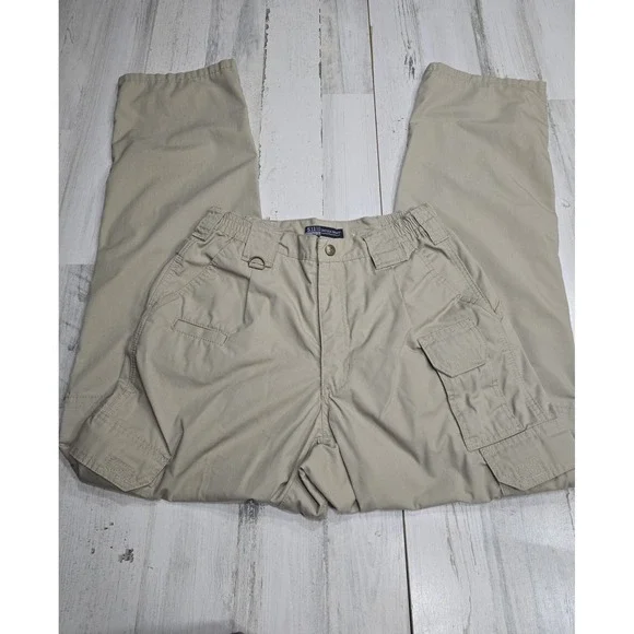 5.11 Tactical Series Mens‎ Khaki Tan Cargo Pants Cotton Canvas 74273 30x32