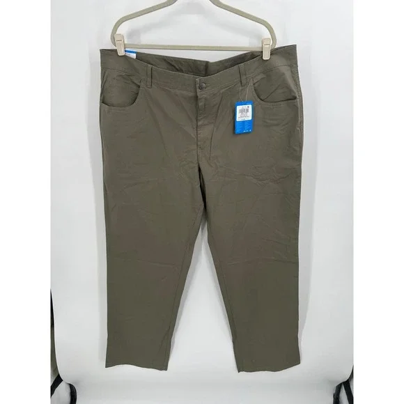 Columbia Mens Rapid Rivers Pant 44x32 Olive Green Regular Fit Omni-Shade NWT