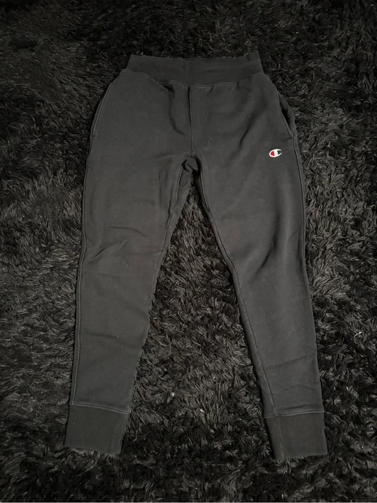 Black Champion Reverse Weave Sweatpant Joggers