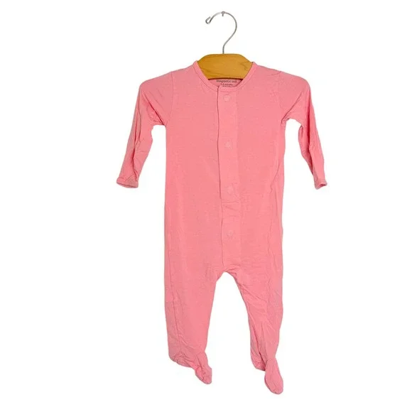Magnetic Me Pink Modal Magnetic Fastener Footie Sleeper 3-6 Months 12-16 lbs