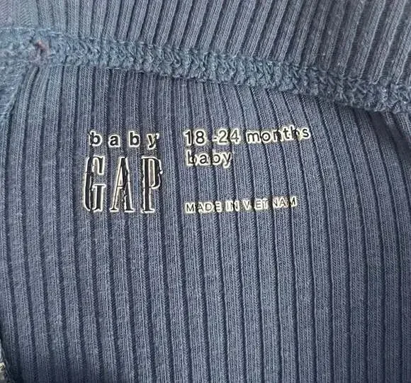 Baby Gap Navy Blue Ribbed Knit Pull-On Jogger Pants 18-24 Months