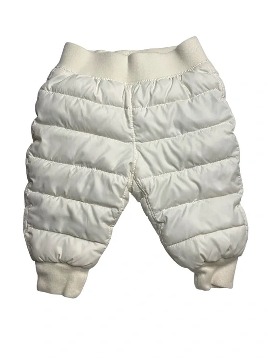 GAP Baby Puffer Pants Ivory Warm Cozy Pull On Unisex 6-12 mo